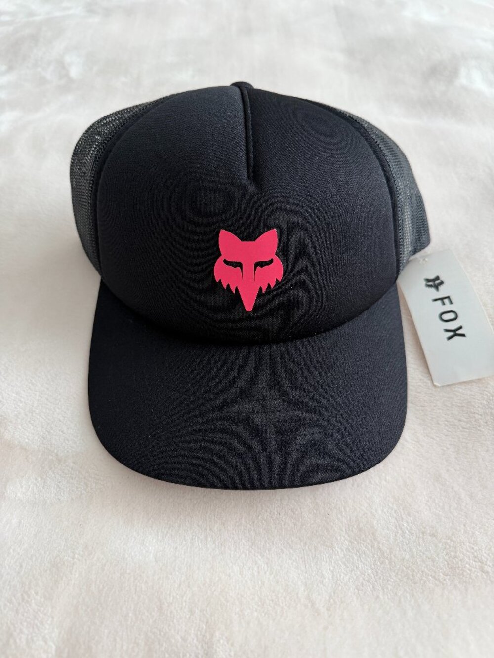 Fox Racing Womens Boundary Trucker Hat Black Pink Snapback OSFA NWT 32131-285